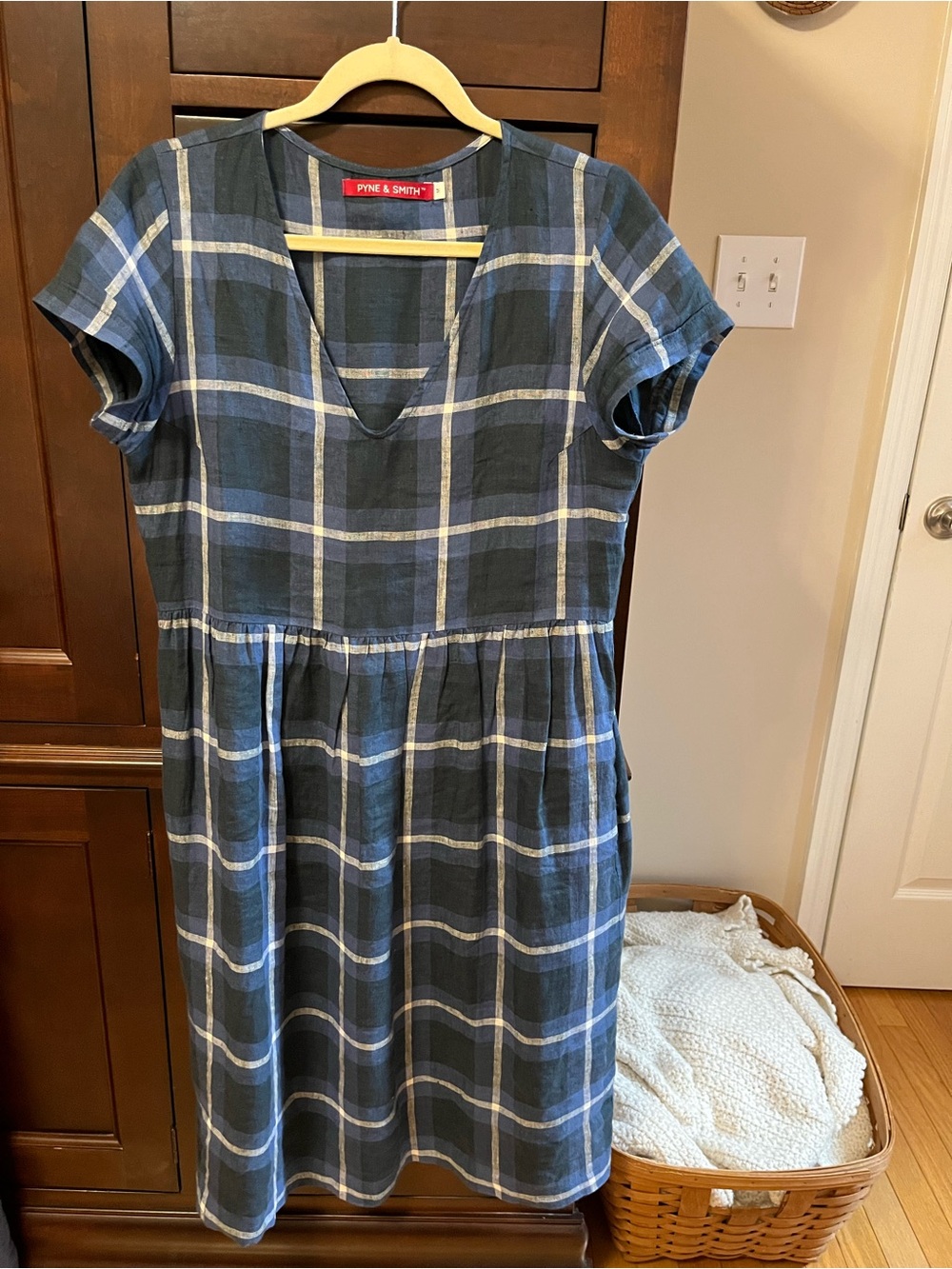 Pyne and Smith Day Dress Stirling Plaid Medium